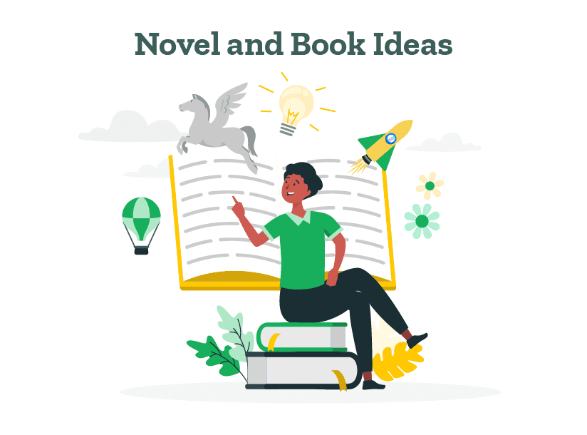 An author is thinking about novel and book ideas.
