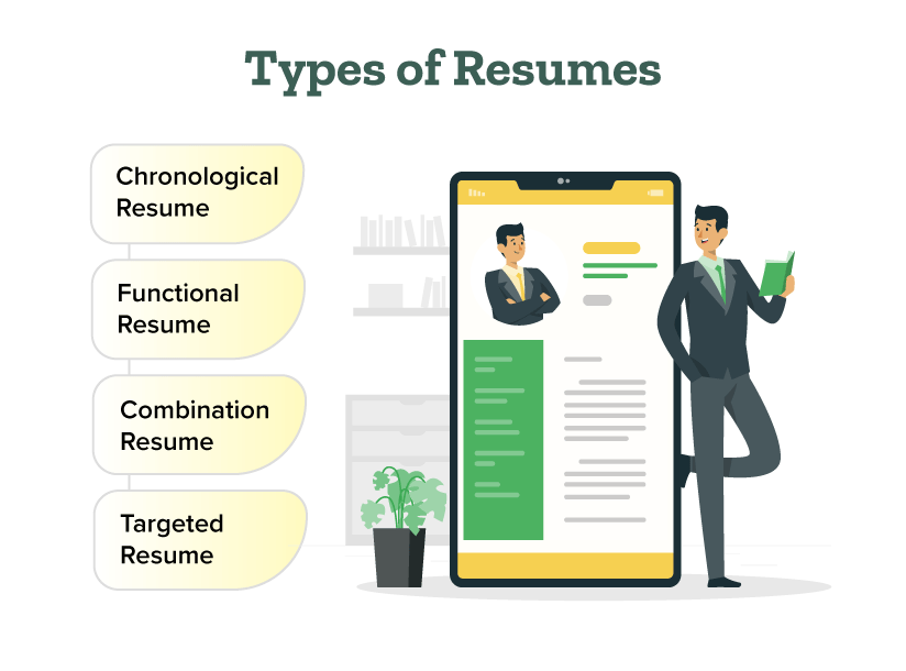 A resume writer is listing down the different types of resumes.