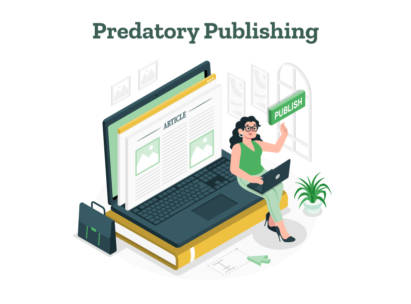 A publisher is explaining what is predatory publishing.