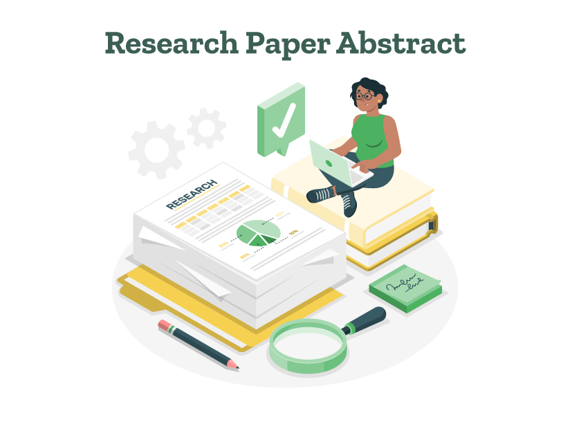 A researcher is showing how to write an abstract for a research paper.