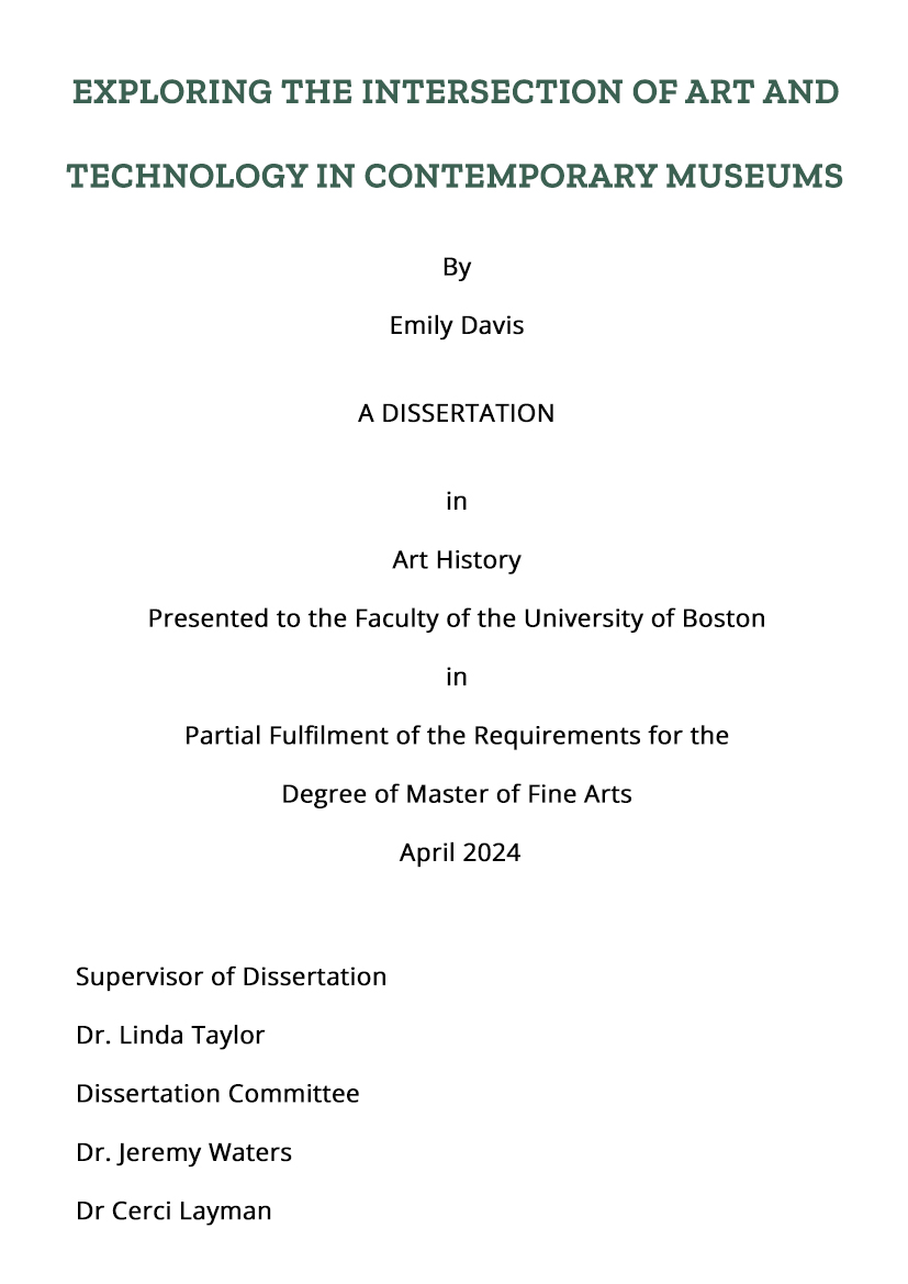 This image shows the second dissertation title page example.